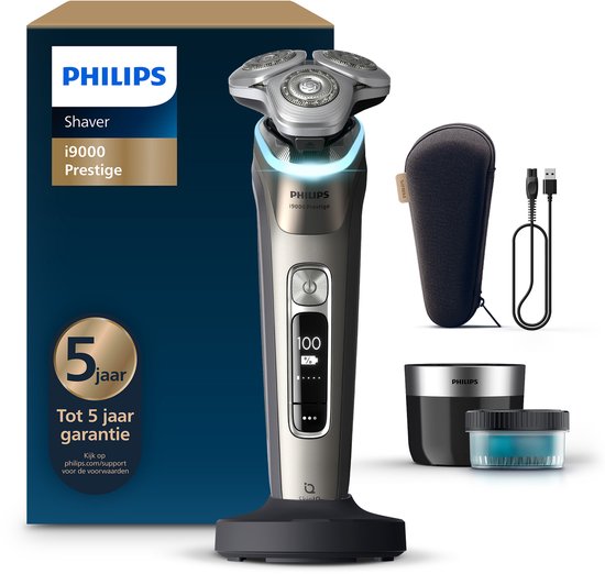 Philips Shaver i9000 Prestige Elektrisch Scheerapparaat Voor Mannen - Met Quick Clean Pod - Goud - X