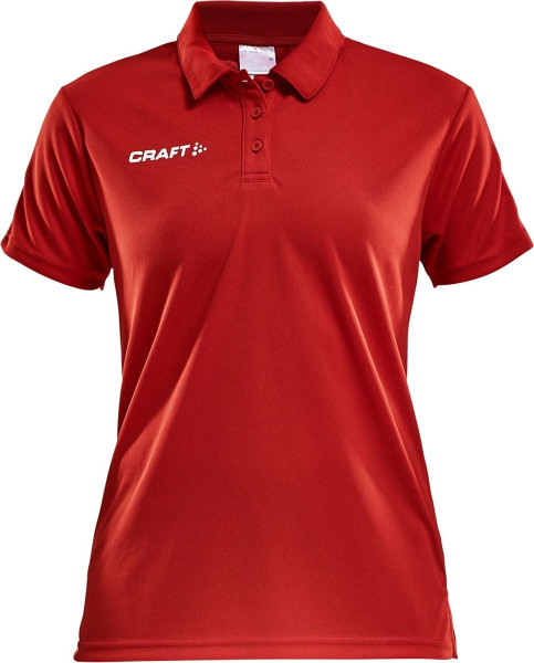 Craft Progress Polo Pique dames Sportpolo - Maat S - Vrouwen - rood/wit