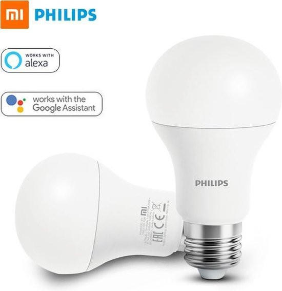 Xiaomi Mi - Philips ZeeRay Wi-Fi LED Smart Bulb - E27 Dimbaar wit Lamp (9 watt) met Apple HomeKit, G