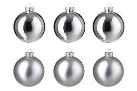 Decoris Glazen kerstballen (Ø8 cm) (set van 6)