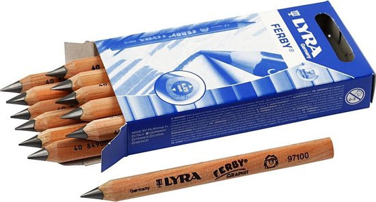 Ferby grafiet potloden vulling: 6 25 mm d: 10 mm Hardheid B 12stuks l: 12 cm