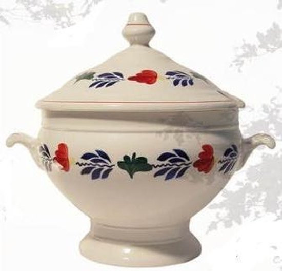 Boerenbont Soepterrine - 4 l - Aardewerk - 1 stuk