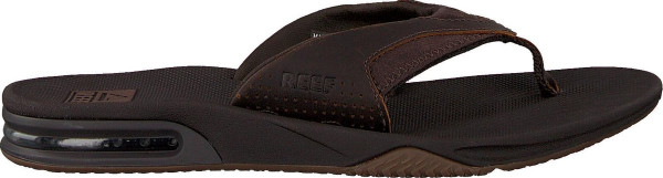 Reef Leather Fanning Heren Slippers - Maat 39 - Dark Brown
