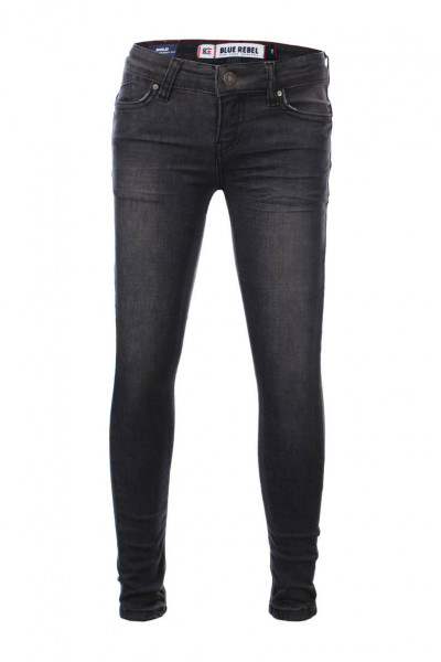 Blue Rebel maat 164 super skinny jeans gold verwassen zwart (rock wash)