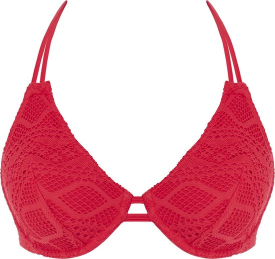 Freya Maat 65 D - SUNDANCE UW Halter Bikini Top - RED - Vrouwen