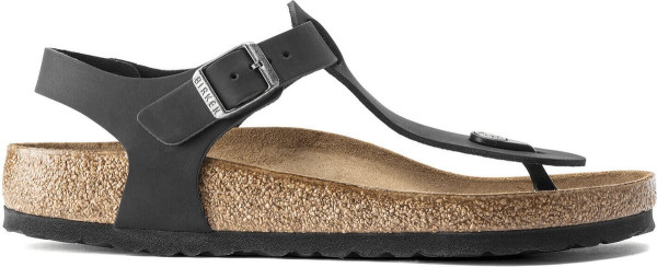 Birkenstock - 39 - Kairo Black regular Oiled Leather Dames Sandalen - Black - Maat 39