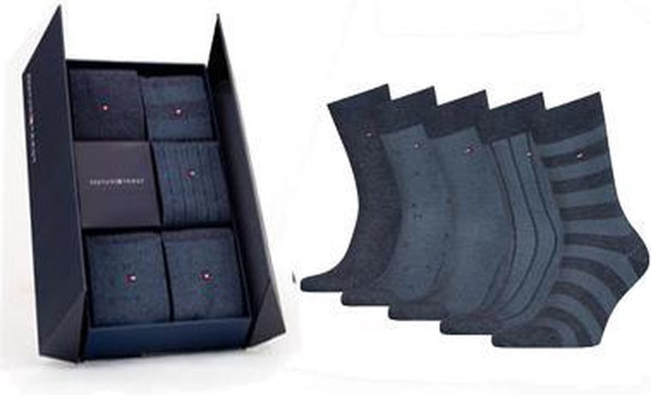 Tommy Hilfiger - Maat 39/42 5P GIFTBOX BIRDEYE Mannen Sokken - Jeans