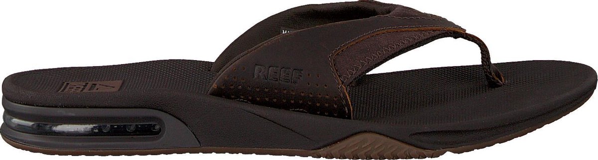 hurken tijdschrift inhalen Reef Leather Fanning Heren Slippers - Maat 39 - Dark Brown | DGM Outlet