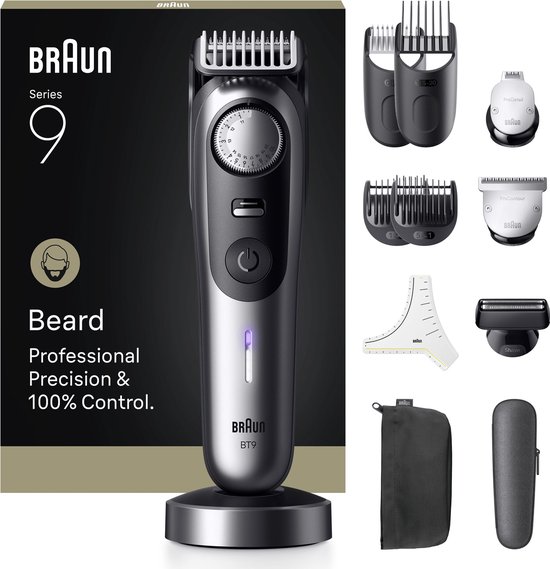 Braun Baardtrimmer Series 9 BT9560 +12 Tools - 52 Lengtes - ProBlade - Chroom