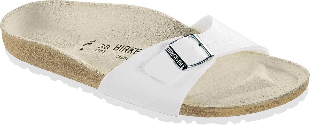 comfort Stapel titel Birkenstock - Maat 39 - Madrid Dames Slippers - White | DGM Outlet