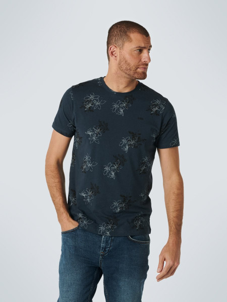 No Excess - maat 3XL - Mannen Ronde Hals T-Shirt Donkerblauw