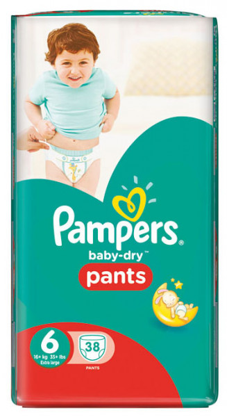Pampers Broekjes Baby Dry Pants Maat-6 Extra Large - 38 st.