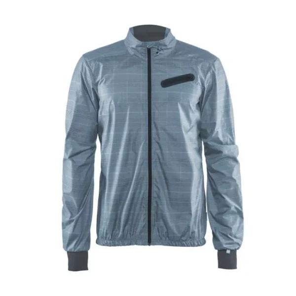 Craft Ride Wind Jacket Lichtblauw/Donkergrijs Maat L Fietsjas - Heren