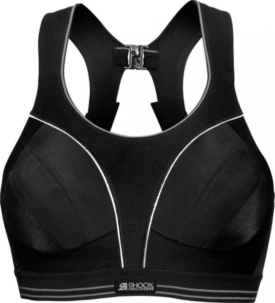 Shock Absorber Maat 75D Ultimate Run Sportbeha Dames - Zwart/Zilver