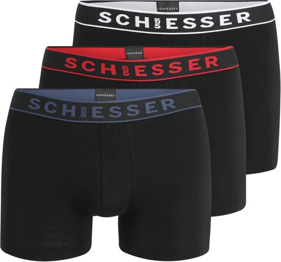 Schiesser - Maat 4 (S) - boxershorts Zwart