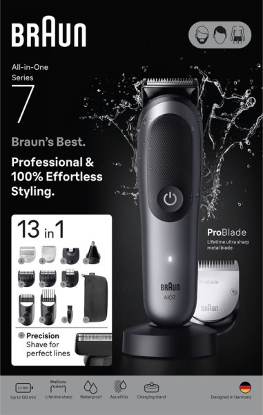 Braun All-in-One Series 7 AIO7560 Style Kit – Baardtrimmer, Tondeuse, Gezichtstrimmer en Lichaamstri