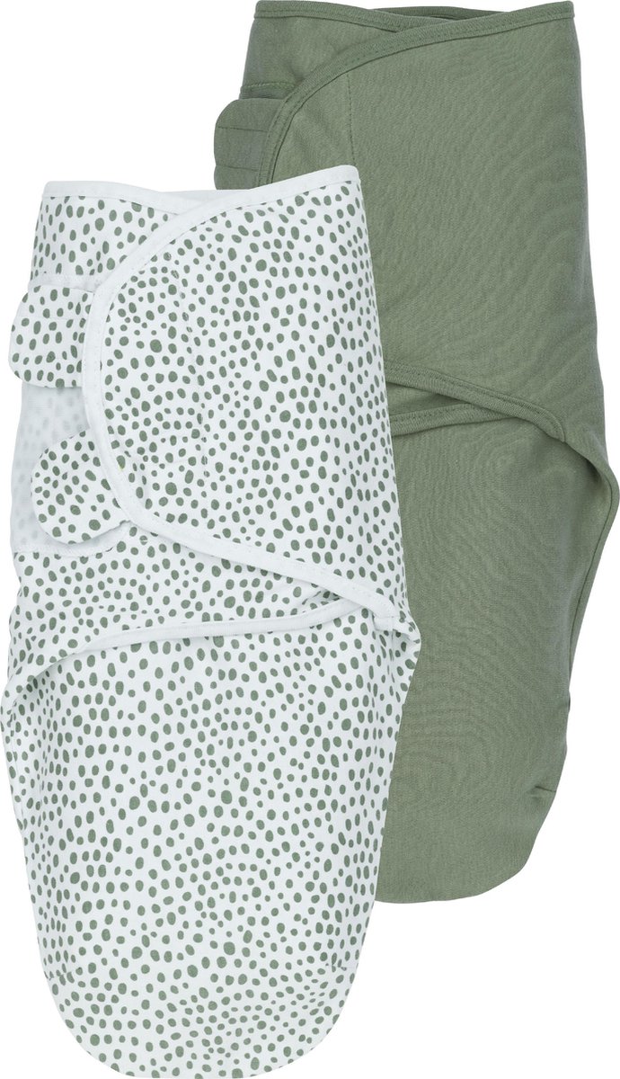 SwaddleMe yco Inbakerdoek 2-pack Cheetah/Uni - 0-3 maanden - Forest Green