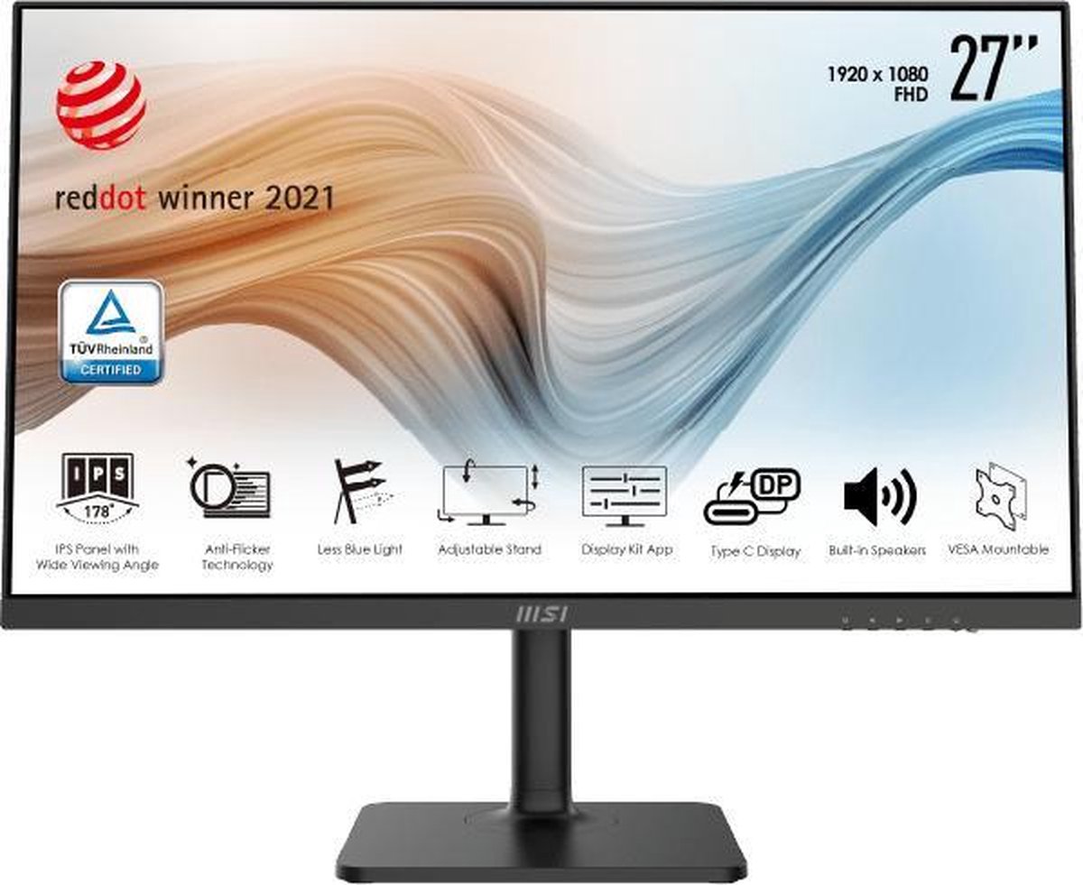 MSI Modern MD271P - Full HD IPS USB-C Monitor - 27 Inch