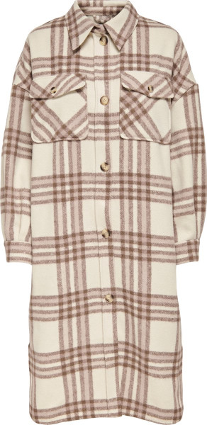 ONLY - maat S- ONLLOU-EPI CHECK LONG SHACKET CC PNT Dames Jas
