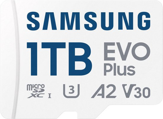 Samsung EVO Plus - Micro SD Kaart - Inclusief SD Adapter - 160 MB/s - 1TB