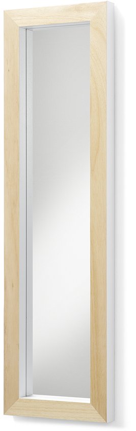 LaForma Drop Spiegel 98x28cm - Frame Blank Hout - Wit