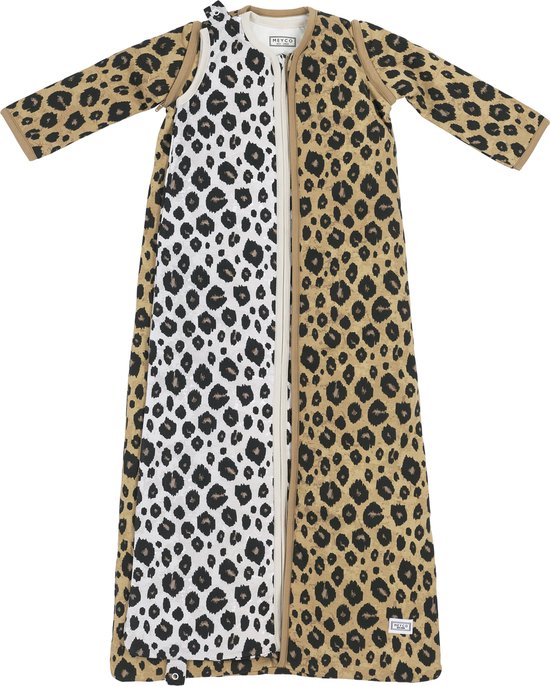 Meyco Baby - 100 cm - Leopard baby slaapzak 4 seizoenen - multicolour