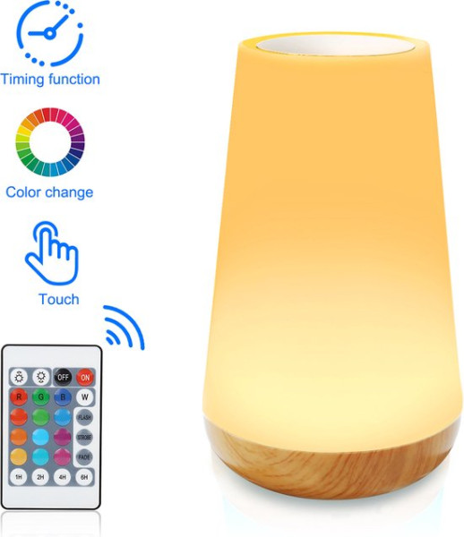 USB Oplaadbaar Nachtlampje Met Afstandsbediening - 13 RGB kleuren - Sfeerlamp - LED verlichting - Na
