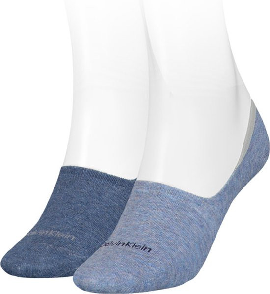 Calvin Klein - Maat 39-42 - 2P Cotton Logo Jessica Dames Invisible Sneakersokken