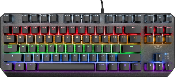 Trust GXT 834 Callaz - Bedraad Gaming Toetsenbord - Mechanisch -TKL - Qwerty - Zwart