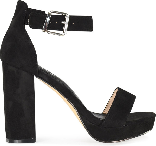 POSH by Poelman - Maat 38 - LAAR Dames Sandalen met hak - Zwart