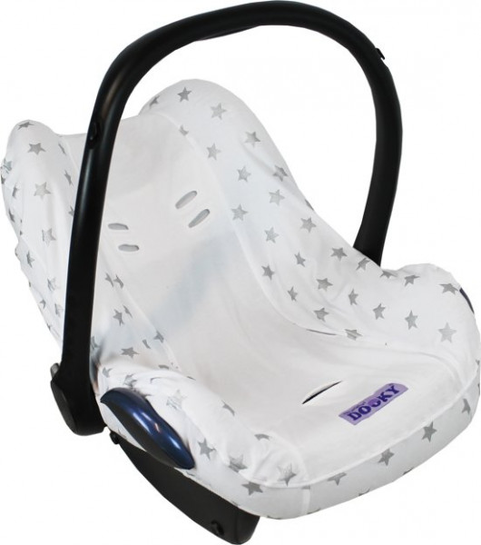 Dooky Seat Cover 0+ - White / Silver Stars