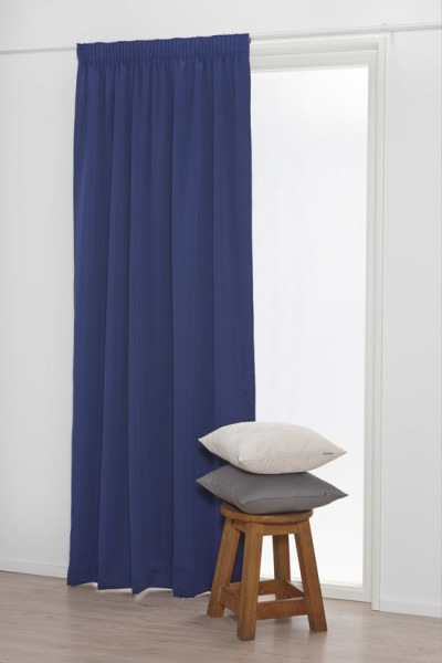 Kant en klaar gordijn - blauw - 140x280 cm