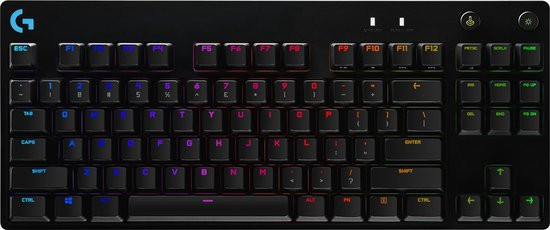 Logitech G PRO - Mechanisch Gaming Toetsenbord - Clicky - US QWERTY (ISO) - Zwart